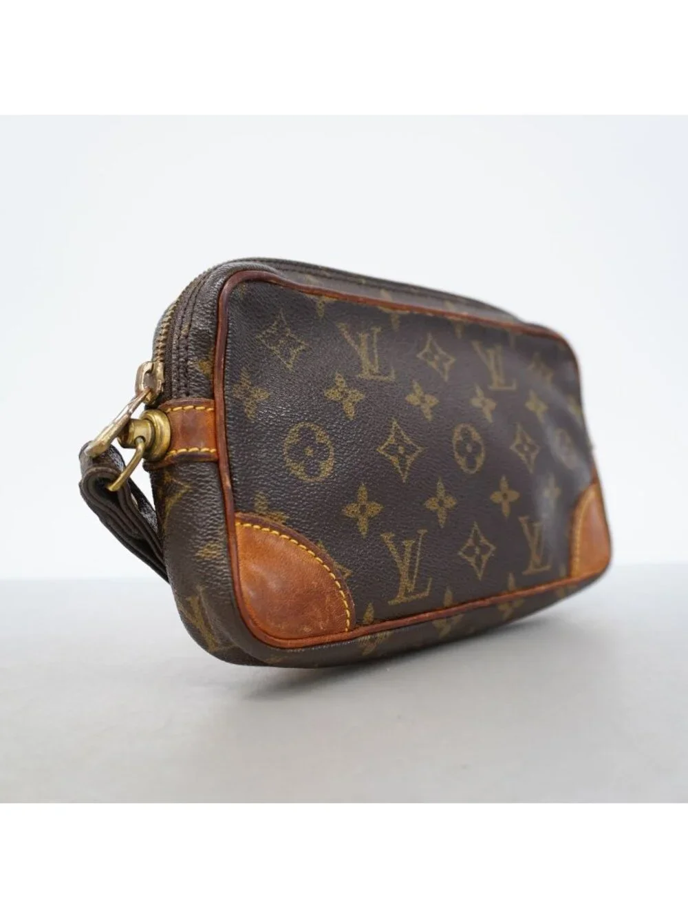 Louis Vuitton Clutch Monogram Marly Dragonne PM Brown